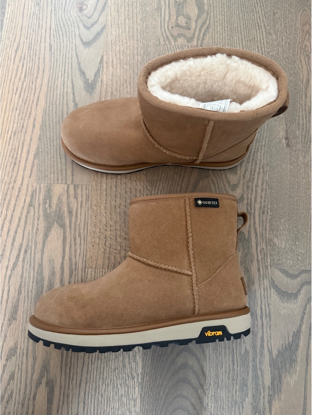 UGG Women's Mini Waterproof Suede Ankle Boots with GORE-TEX and Vibram Sole, Sz